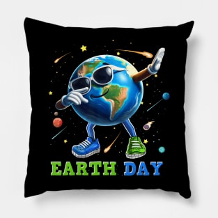 Earth Day 2024 Funny Earth Day Kids Toddler Girls Boys Dab Pillow