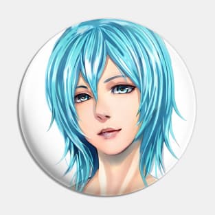 manga girl anime blue hair Pin