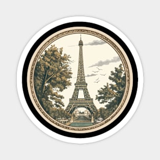 Paris France Eiffel Tower Vintage Magnet