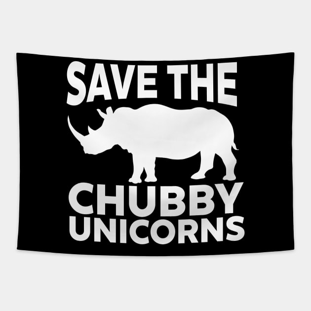 Save The Chubby Unicorns Tapestry by Madfido