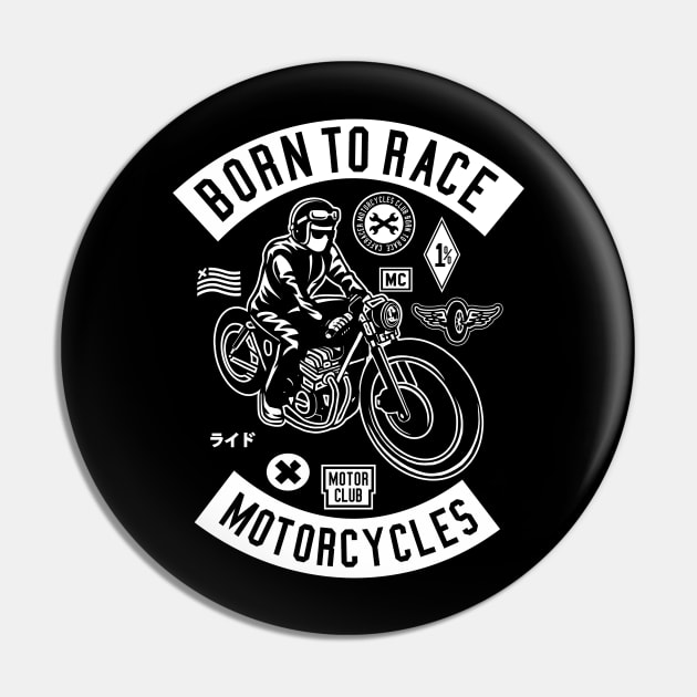 Born To Race Pin by CRD Branding