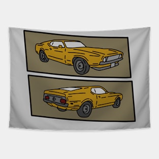 muscle cars vintage illustration Tapestry