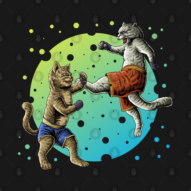 Fighting cats by sharukhdesign