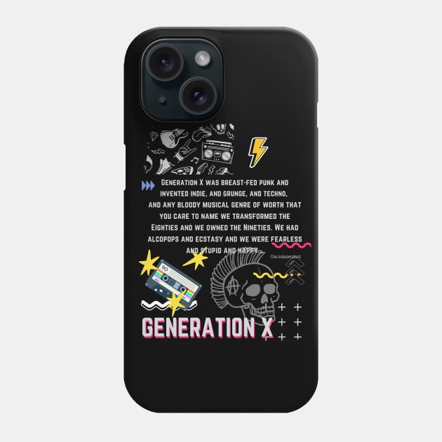 Gen X music Phone Case by GenXDesigns