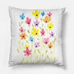 Colorful Flowers Pillow