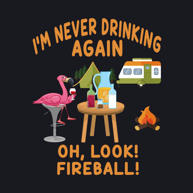 I M Never Drinking Again Oh Look Fireball by Cristian Torres