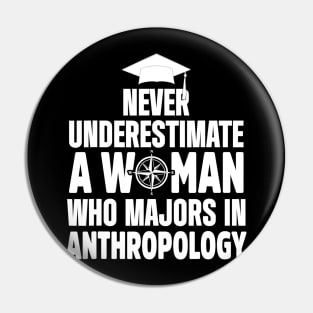 Anthropologist Woman Anthropology Student And Teacher Pin