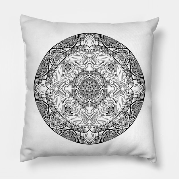 Abstract Mandala Pillow by ilhnklv