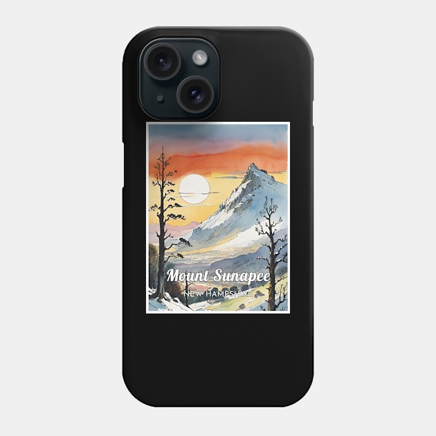 Mount Sunapee ski New hampshire usa Phone Case by UbunTo