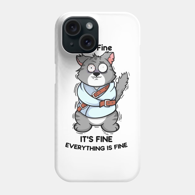 Cool as a Cat: Embracing Zen with the Serene Feline Design Phone Case by Holymayo Tee