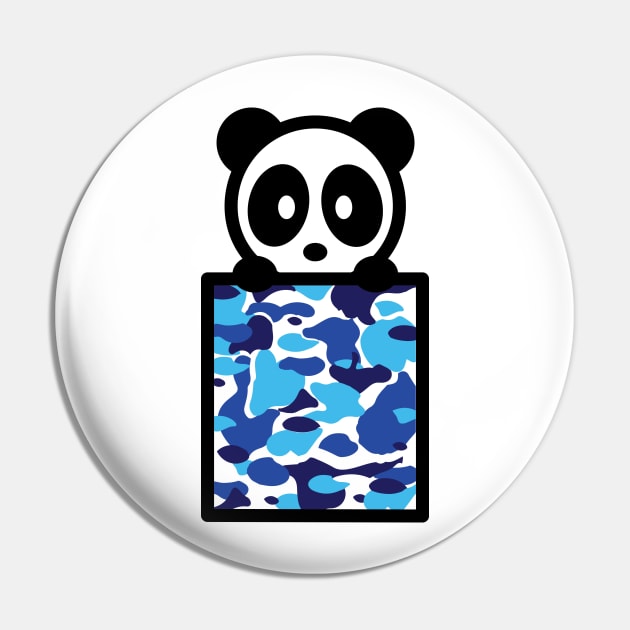 Panda Pocket Camo Bambu Brand Bear Anime Cartoon Pin by Bambu