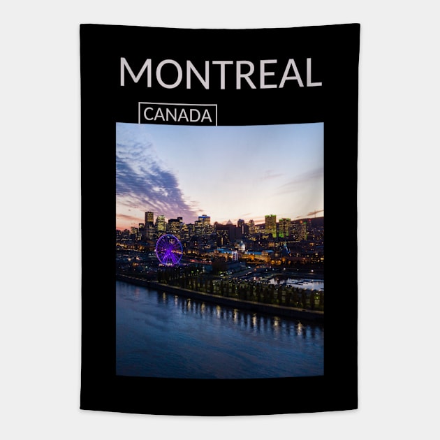 Montreal Quebec Canada Wheel Gift for Canadian Canada Day Present Souvenir T-shirt Hoodie Apparel Mug Notebook Tote Pillow Sticker Magnet Tapestry by Mr. Travel Joy