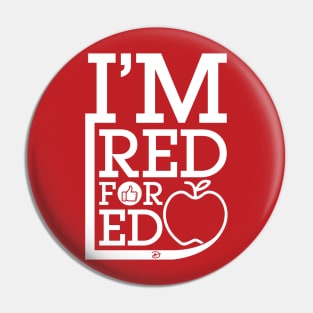 Red For Ed Pin