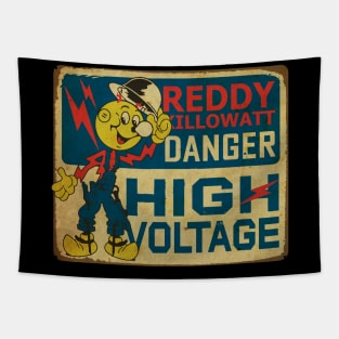 RETRO STYLE - reddy kilowatt HIGH VOLTAGE Tapestry