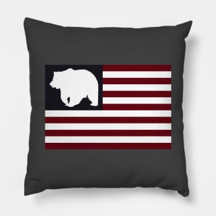 Bear American Flag Pillow