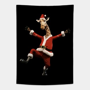 Christmas Funny Cute Giraffe Tapestry