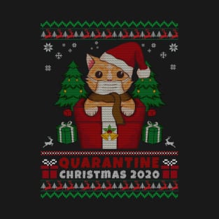Quarantine Christmas 2020 - cat funny Tshirt T-Shirt