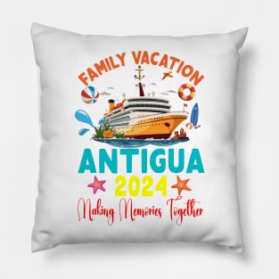 Family Vacation Antigua 2024 Family Matching Group Summer Pillow