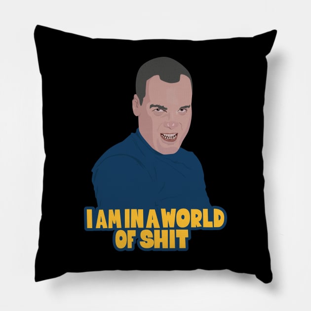 Private Gomer Pyle „I Am in a World of Shit“ Quote Tee Pillow by Boogosh