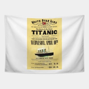 RMS Titanic - White Star Line Sailing Notice Tapestry