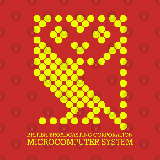 BBC Microcomputer Owl Logo in Yellow by Out of Memory