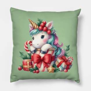 Christmas Unicorn Pillow