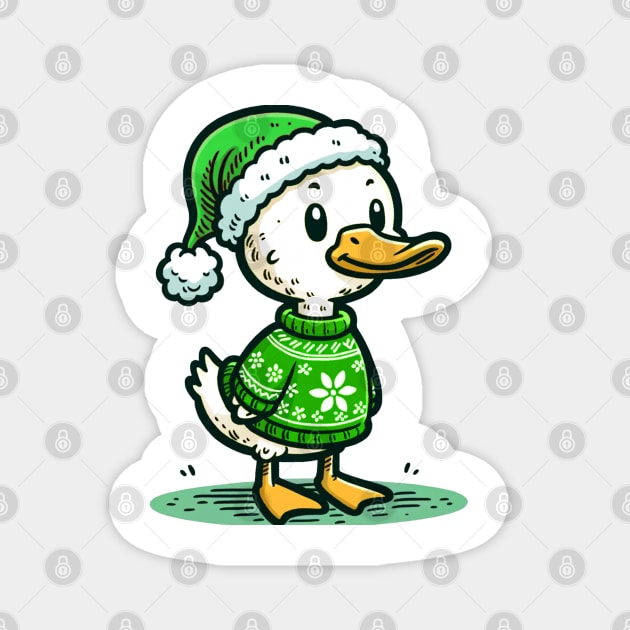 Ducky Christmas Magnet by tysonstreet