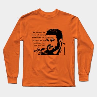 Che Guevara Revolution and stars long sleeve black T-shirt