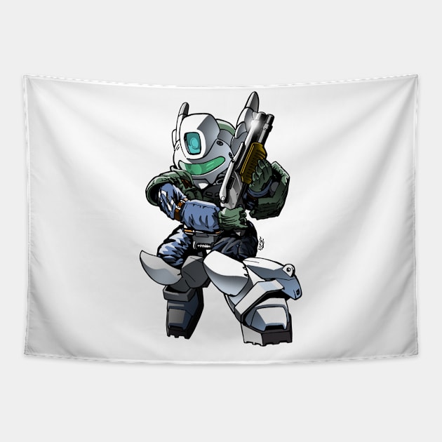 Asplenia Studios: SD Ingram Unit 2 (reactive armor) Tapestry by AspleniaStudios