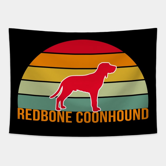 Redbone Coonhound Vintage Silhouette Tapestry by khoula252018