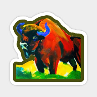 wisent bison color Magnet