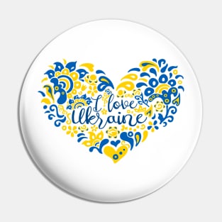 I love Ukraine Kyiv Zelensky Pin