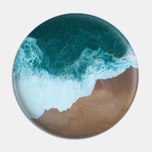 Blue Ocean Waves And Yellow Sand Pin