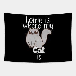 Pet home ist where my cat is Tapestry