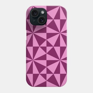 Cerise Crossed Canoes Patchwork Pattern Phone Case