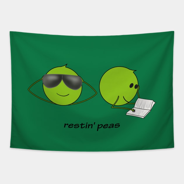 restin' peas Tapestry by shackledlettuce