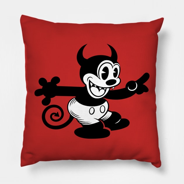 Lil Devil Pillow by realdavemcmahon