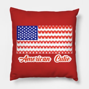 American Cutie Butterfly Flag Pillow