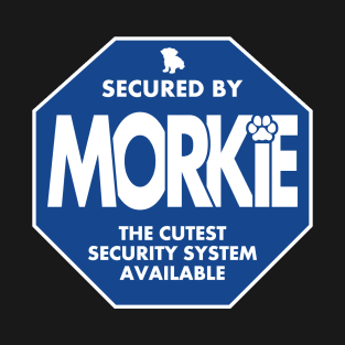 Morkie Security Service - Blue T-Shirt