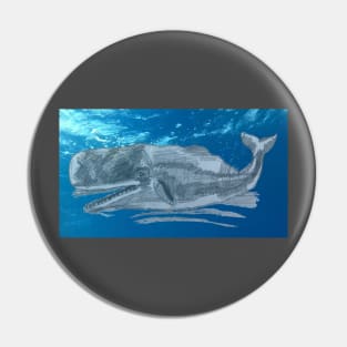 Cachalot by the Ocean Surface Pin