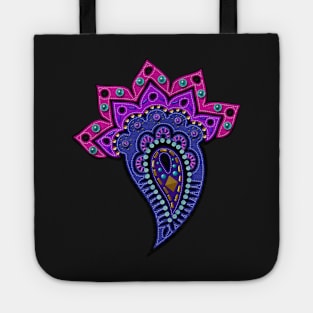 Paisley Felt Look with Beads Applique II | Cherie's Art(c)2020 Tote