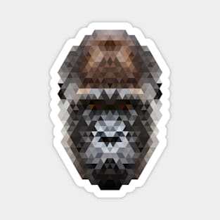 Minimalist Geometric Stylized Animals - Gorilla Magnet