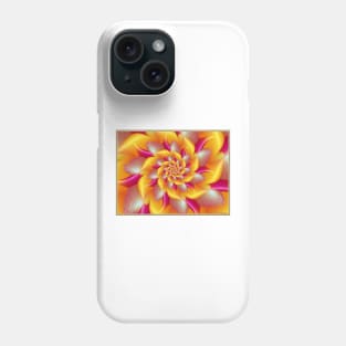 Pink and Yellow Spiral Flower Phone Case