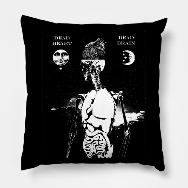 Dead Heart, Dead Brain Pillow by Boleskine