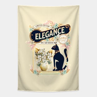 Elegance is Attitude, Cat Lover Tapestry