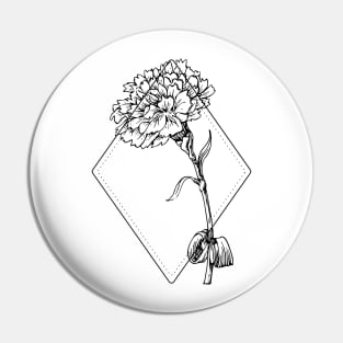 January Birth Flower Carnation Pin