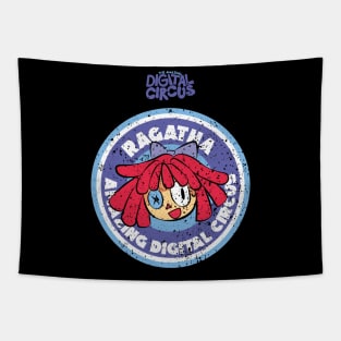 RAGATHA CIRCLE EMBLEM: THE AMAZING DIGITAL CIRCUS (GRUNGE STYLE) Tapestry