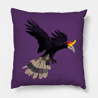 Rhinoceros hornbill Pillow