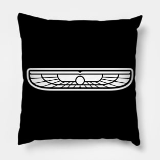 White Winged Sun Logo Pillow