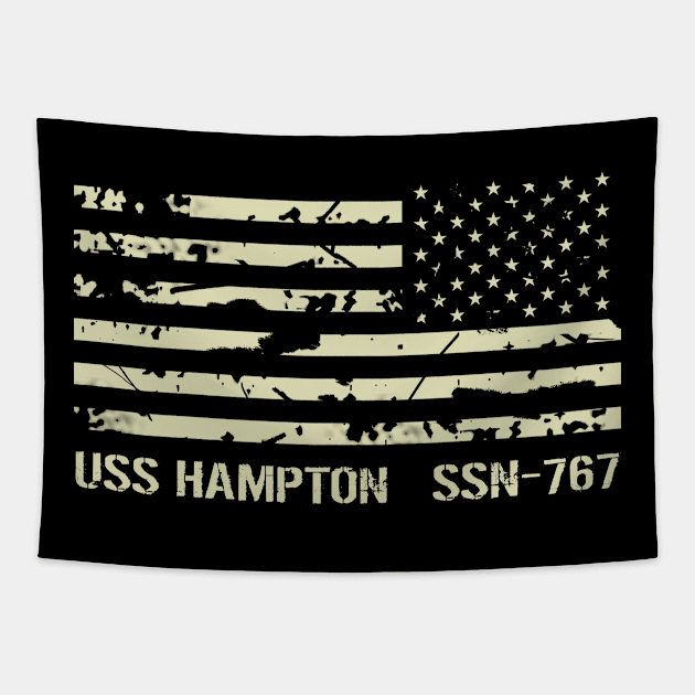 USS Hampton Tapestry by Jared S Davies